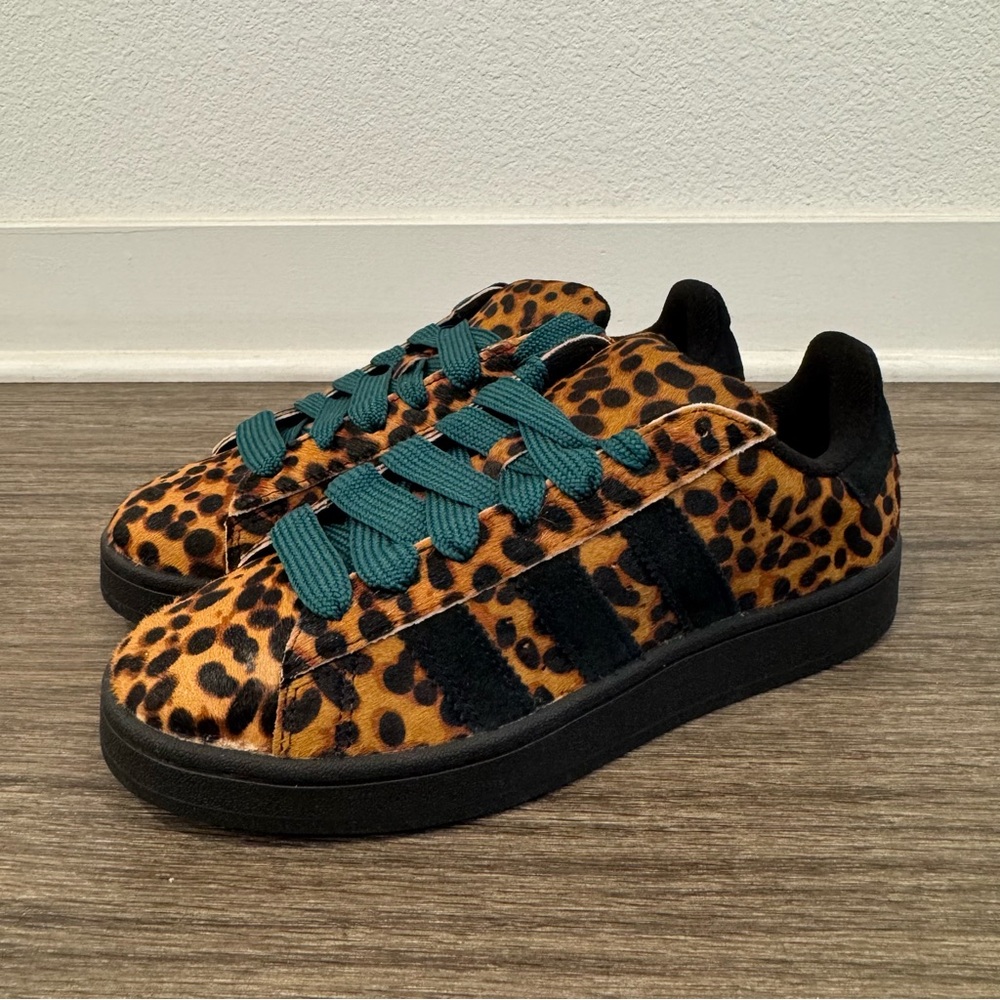 Adidas Wmns Campus 00s 'Cheetah Pack - Collegiate Green' sz 10 - Picture 2 of 5